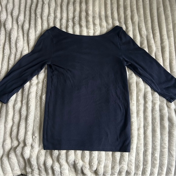 GAP Tops - GAP Womens 3/4 Sleeve Navy Blue Shirt